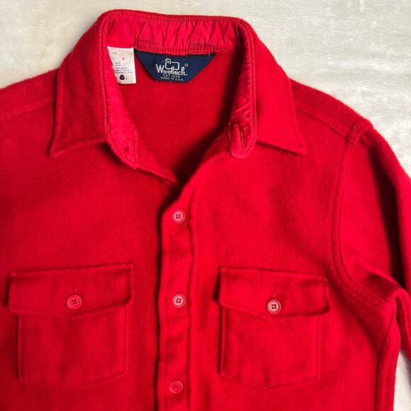 Vintage Woolrich Button Up Shirt Mens M Wool Blend Mid Layer Hunting Ice Fishing - Picture 2 of 8